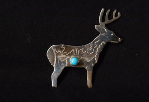Deer Pin Turquoise - Atira's Southwest