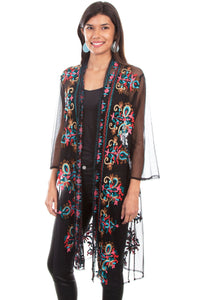 Mesh Embroidered duster - Atira's Southwest